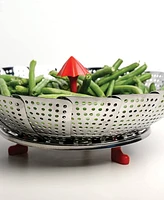 Rsvp International Endurance Stainless Steel Silicone 9" Umbrella Steam Basket