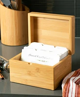 Rsvp International Wood 7" x 5.6" x 4.5" Recipe Box