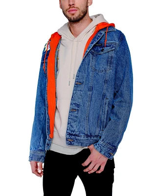 Members Only Men's Chucky Hoodie Trucker Jacket