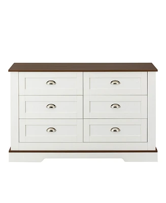 Simplie Fun White and Brown Furniture Collection With Storage Options