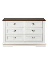 Simplie Fun White and Brown Furniture Collection With Storage Options