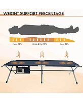 Extra Wide Folding Camping Bed with Carry Bag and Storage Bag