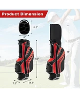 Golf Stand Cart Bag with 6-Way Divider Carry Pockets