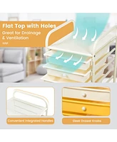 10 Drawer Rolling Storage Cart Scrapbook Paper Office School Organizer