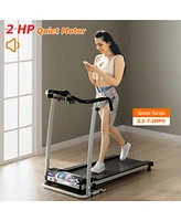 2 Hp Folding Treadmill Motorized Running Machine 12 Preset Program & Lcd Display