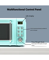 0.7Cu.ft Retro Countertop Microwave Oven 700W Led