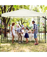 Costway 10'x10' Patio Gazebo Canopy Tent Steel Frame Shelter Patio Party Awning