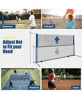 Costway 10FT Adjustable Badminton Net Set W/2 Shuttlecocks Portable Carry Bag