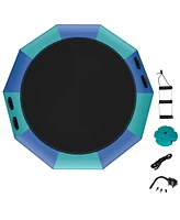 Costway 15FT Inflatable Water Bouncer Splash Padded Trampoline