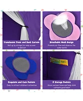 Kids Bed Tent Play Tent Portable Playhouse Twin Sleeping w/Carry Bag