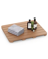 23.5" x 19" Bath Mat Hips Spa Shower for Bathroom with Non Slip Foot Pads