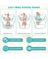 Costway Baby Stationary Activity Center Infant Jumper with Removable Foot Pad