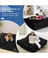 47" x 35.5" Crash Pad Sensory Mat with Foam Blocks and Washable Velvet Cover