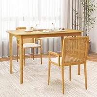 48'' Wooden Dining Table Rectangular Farmhouse Kitchen