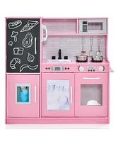 Kid's Pretend Play Kitchen Toddler set with Blackboard