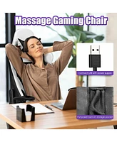 Costway Massage Gaming Chair Reclining Racing Office Computer Chair