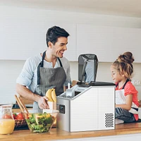 2 In 1 Ice Maker Water Dispenser Countertop 36Lbs/24H Lcd Display Portable