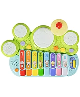 Costway 3 in 1 Musical Instruments Electronic Piano Xylophone Drum Set Learning Toys