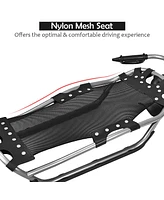 Costway Snow Racer Sled Textured Grip Handles Mesh Seat Snow Slider