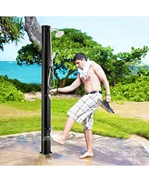 7.2 Ft 9.3 Gallon Solar Heated Shower w/ Rain Shower, Foot Shower & Hand Shower