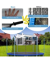 Costway 15FT Trampoline Replacement Safety Enclosure Net Weather-Resistant