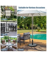 Costway 19'' Patio 35 Lbs Round Umbrella Base Stand Holder 1.4''-1.9'' Market Table Outdoor