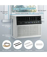 8000 Btu (12000 Btu Ashrae) Window Air Conditioner with Remote, Led Control Panel, up to 400 Sq.Ft.