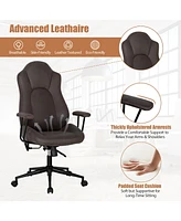 Costway High Back Ex ecutive Office Chair Adjustable Reclining Task Chair
