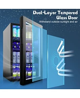 120 Can Beverage Refrigerator Beer Wine Soda Drink Cooler Mini Fridge