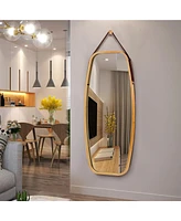 Costway 39'' Modern Rectangle Wall Hanging Framed Mirror