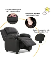 Costway Deluxe Padded Kids Sofa Armchair Recliner Headrest Children