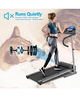 Costway 1100W Folding Treadmill Electric Support Motorized Power