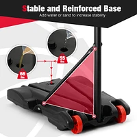 Costway Adjustable Basketball Hoop System Stand Kid Indoor Outdoor Net Goal