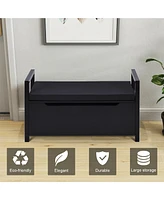 Costway Shoe Bench Storage Rack Cushion Seat Ottoman Bedroom Hallway Entryway