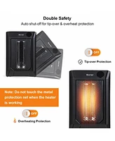 Costway Remote Control Portable Electric Digital Quartz Space Heater
