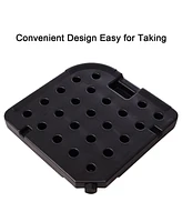 Costway 20'' Patio Offset Umbrella Base Stand Water Filled Base Weights Sand Plate Set