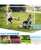 6 Ft x 4 Ft Portable Kids Soccer Goal Quick Set-up for Backyard Soccer Training