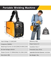 Costway Mma Welder 110/220V Arc Welding Machine Multifunctional Igbt W/ Electrode Holder
