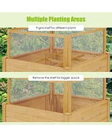 Costway Raised Garden Bed Wooden Garden Box