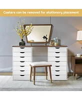 Costway 7 Drawer Chest Storage Dresser Floor Cabinet Organizer