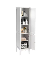 Costway Freestanding Bathroom Storage Cabinet Linen Tower Kitchen Living Room