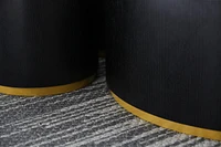 Round Coffee Table Side Table For Living Room Fully Assembled Black