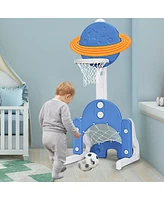 Sugift 3 in 1 Kids Basketball Hoop Set with Balls