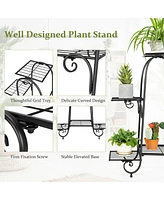 Sugift 6-Tier Plant Stand with Adjustable Foot Pads