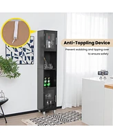 Costway 71'' Tall Tower Bathroom Storage Cabinet Organizer Display Shelves Bedroom