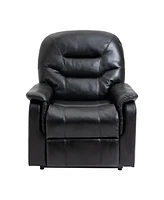 Mondawe Ergonomic Faux Leather Power Lift Recliner Chair for Elderly with Side Pocket and Two Remote Control