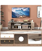 Costway 59" Wood Tv Stand Console Storage Entertainment Media Center with Shelf