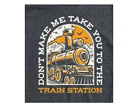 Hybrid Apparel Dont Make Me Take You Train Station Men's Short Sleeve Tee