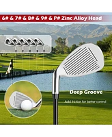 Costway 9 Pcs Women's Complete Golf Club Set Right Handed with 460cc Alloy Driver Irons