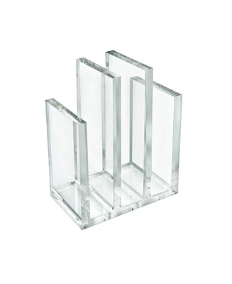 Azar Displays Clear Acrylic Bookend and Desk File Sorter